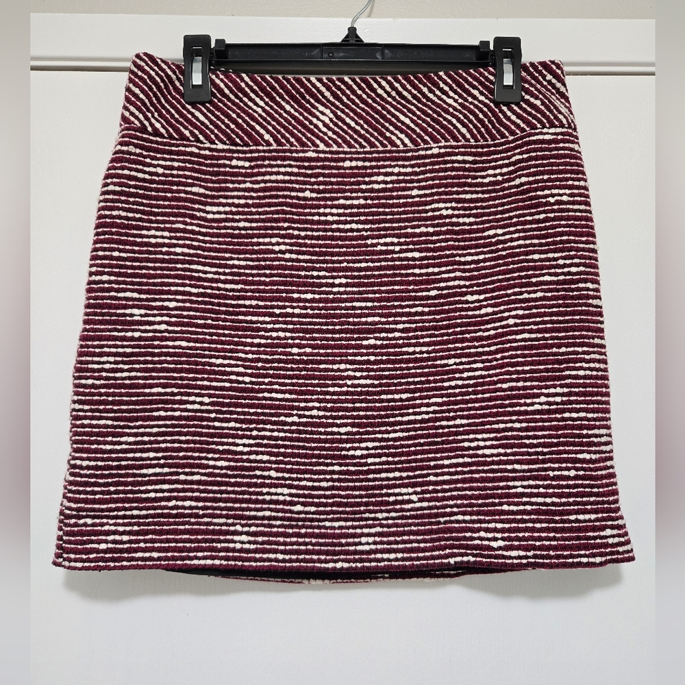 LOFT Boucle NWOT Striped Skirt